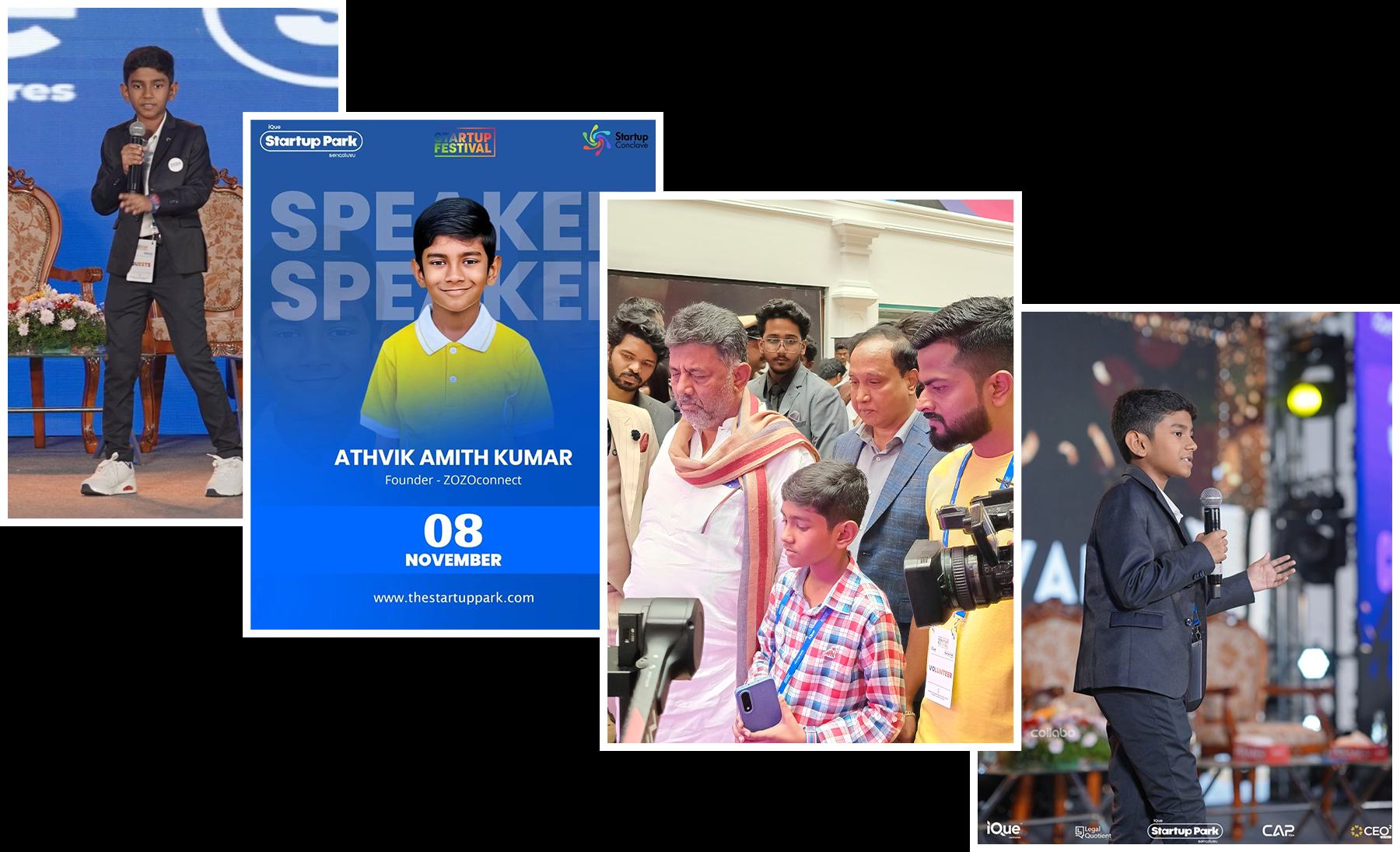 Athvik Amith Kumar as Guest Speaker at The Startup Park launch event